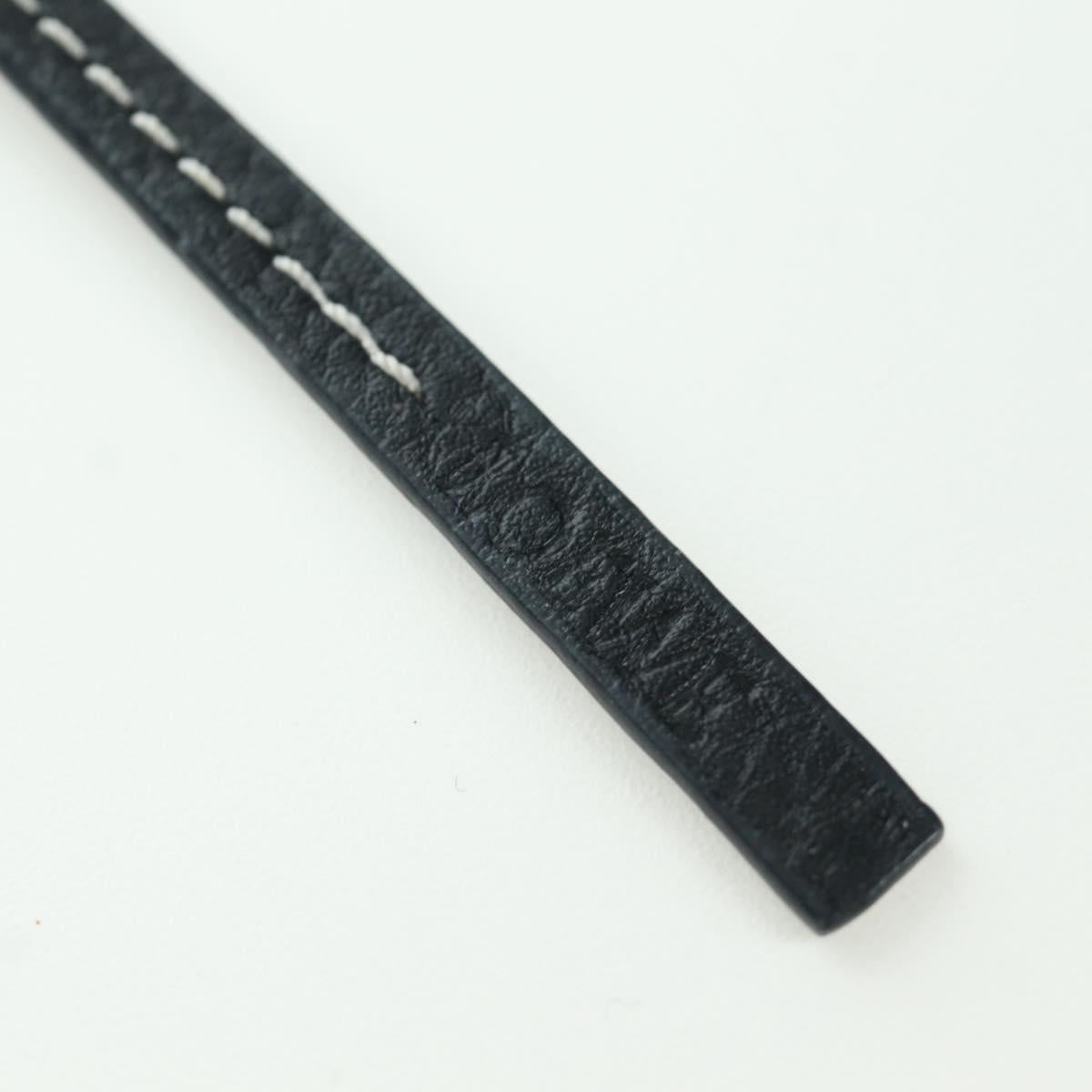 LOEWE Anagram Charm Leather Black Gold Auth BAZ275M