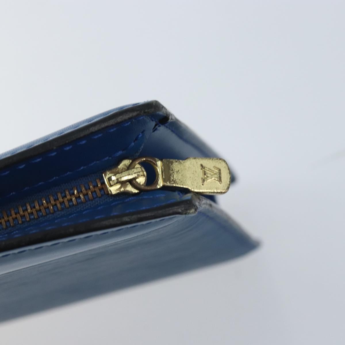 LOUIS VUITTON Epi Trousse Crete Pouch Blue M48405 LV Auth BAZ283