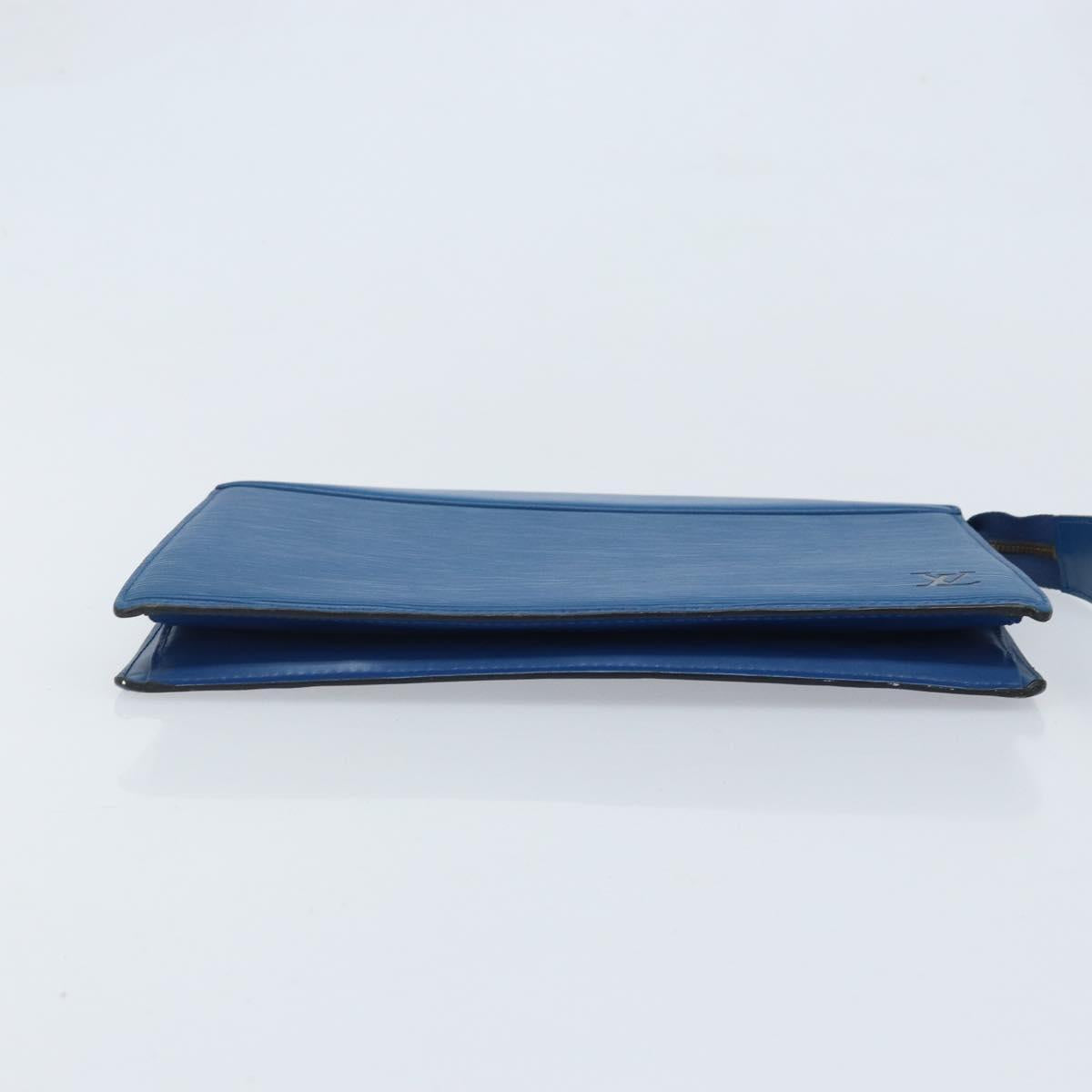 LOUIS VUITTON Epi Trousse Crete Pouch Blue M48405 LV Auth BAZ283