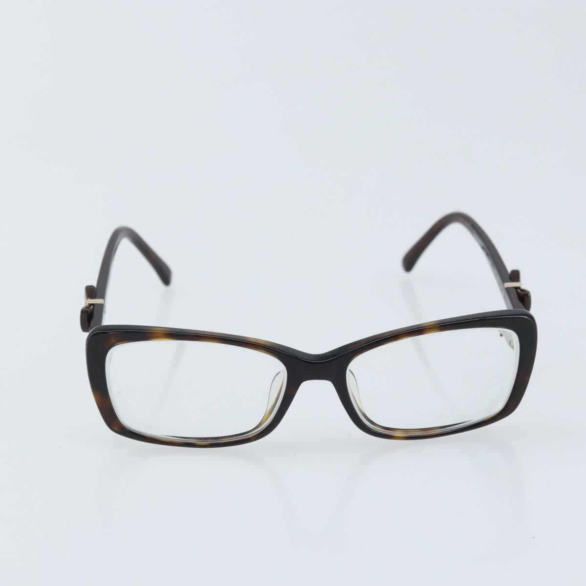 CHANEL Glasses metal Brown CC Auth BAZ296