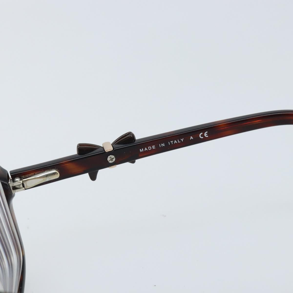 CHANEL Glasses metal Brown CC Auth BAZ296