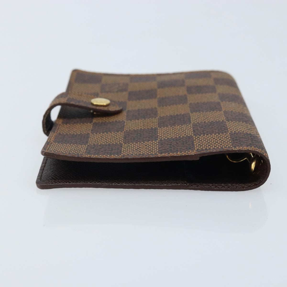 LOUIS VUITTON Damier Ebene Agenda PM Day Planner Cover R20700 LV Auth BAZ312
