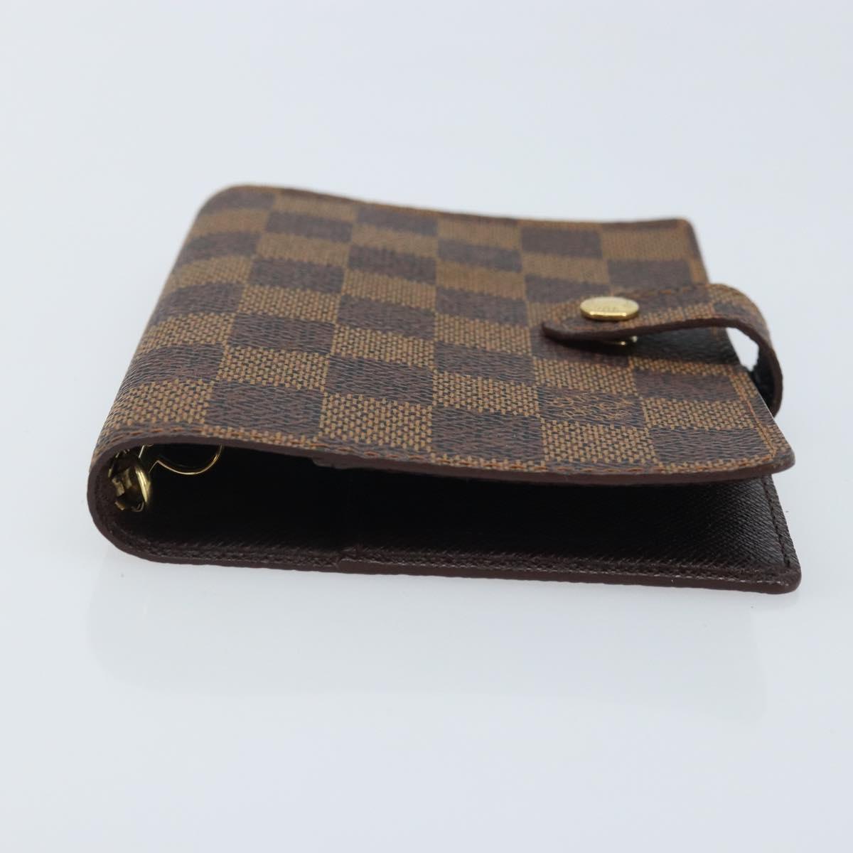 LOUIS VUITTON Damier Ebene Agenda PM Day Planner Cover R20700 LV Auth BAZ312