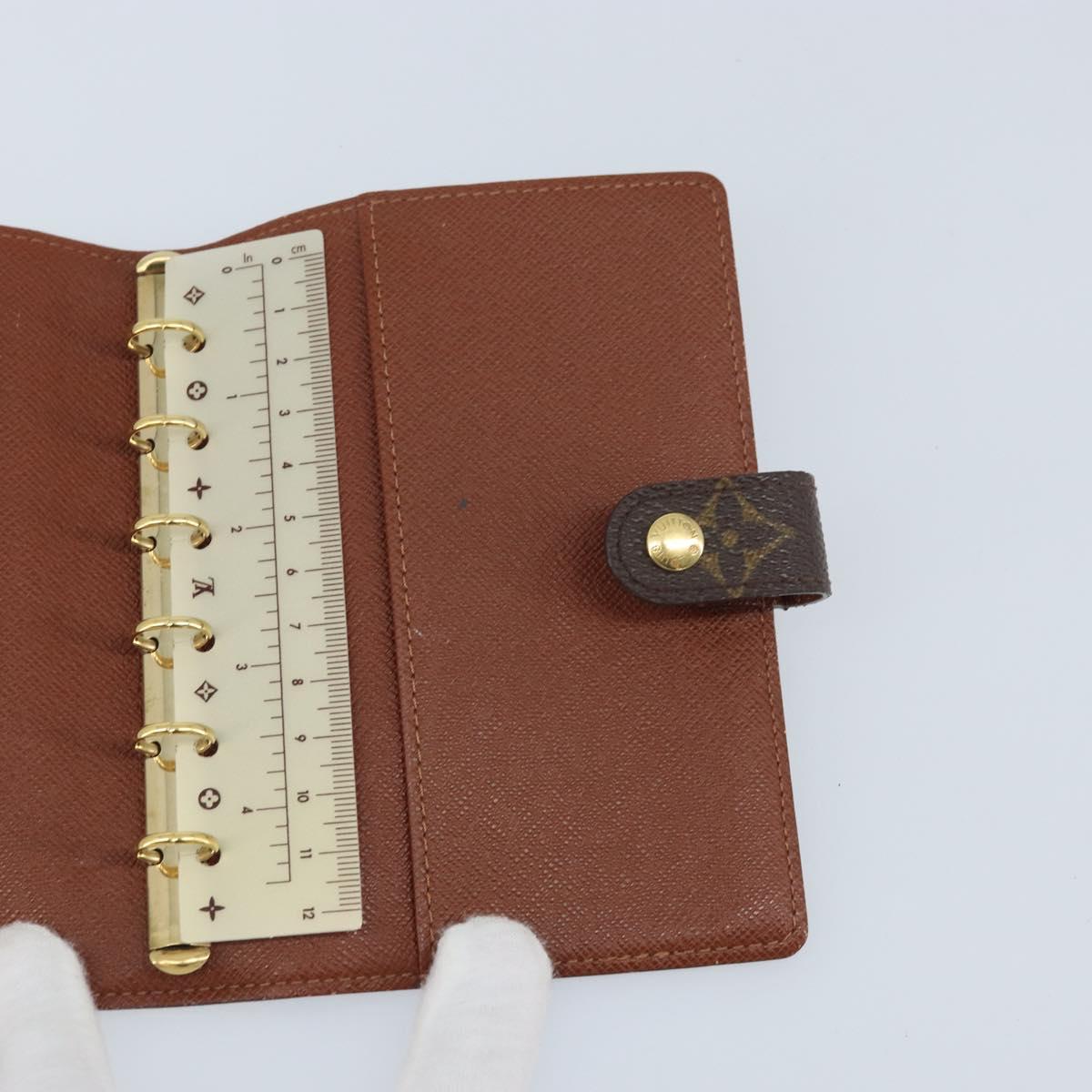 LOUIS VUITTON Monogram Agenda PM Day Planner Cover R20005 LV Auth BAZ313A