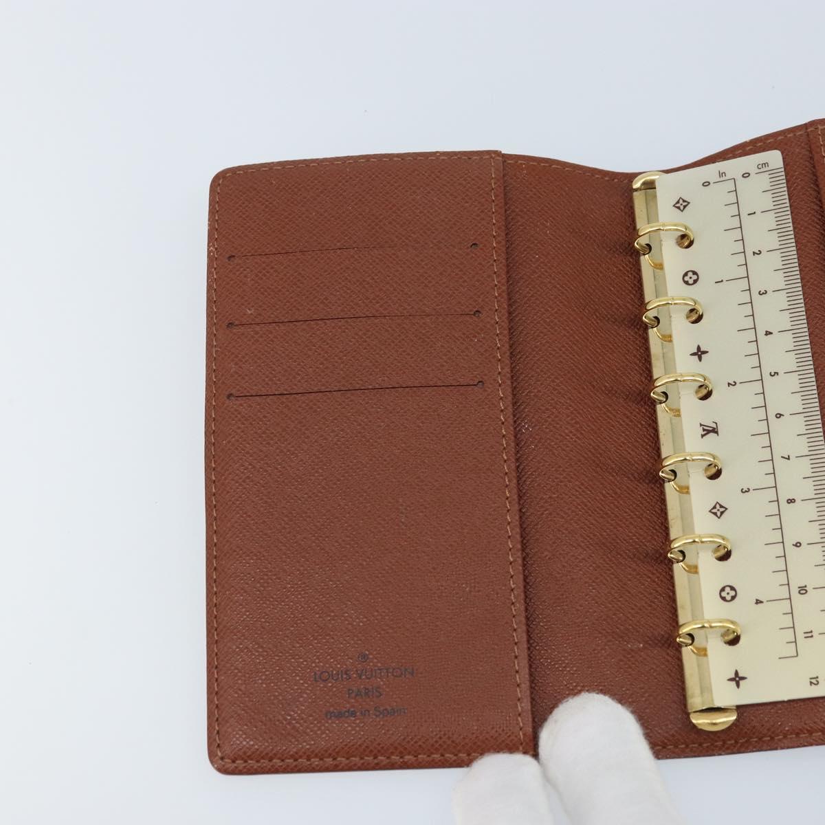 LOUIS VUITTON Monogram Agenda PM Day Planner Cover R20005 LV Auth BAZ313A