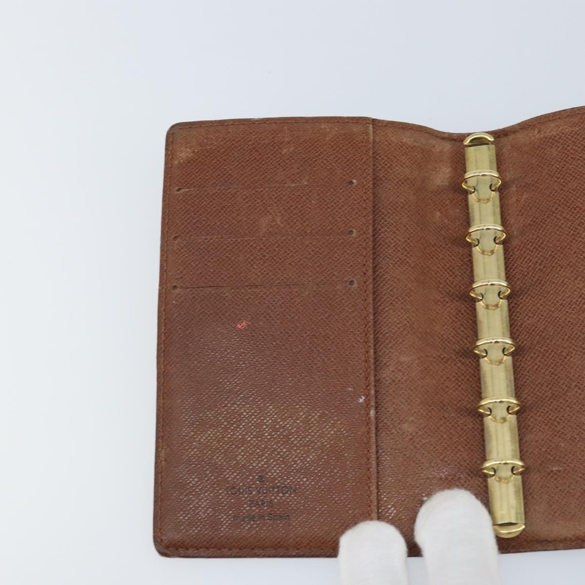 LOUIS VUITTON Monogram Agenda PM Day Planner Cover R20005 LV Auth BAZ314