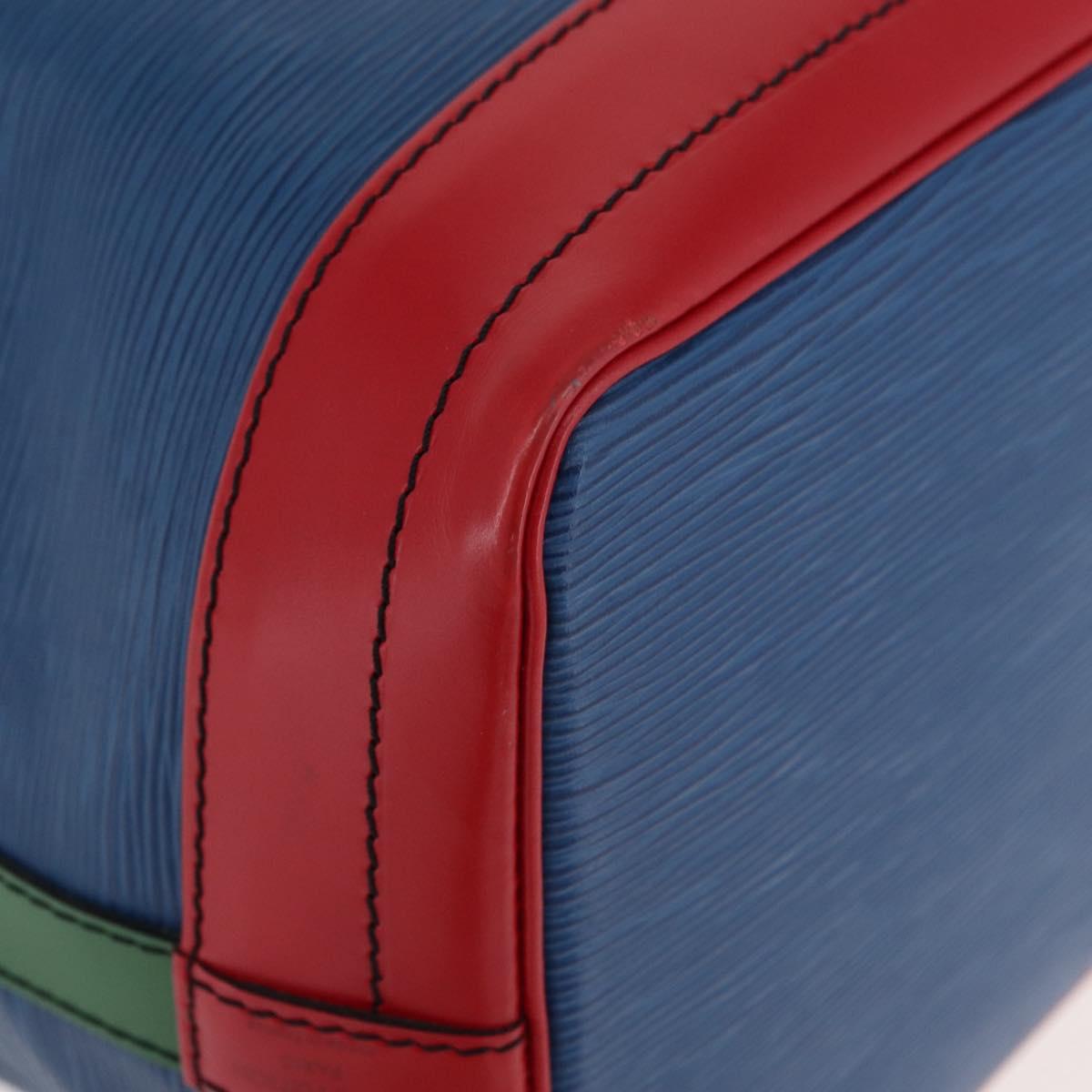 LOUIS VUITTON Epi Tricolor Noe Shoulder Bag Blue Red Green M44082 LV Auth BAZ411