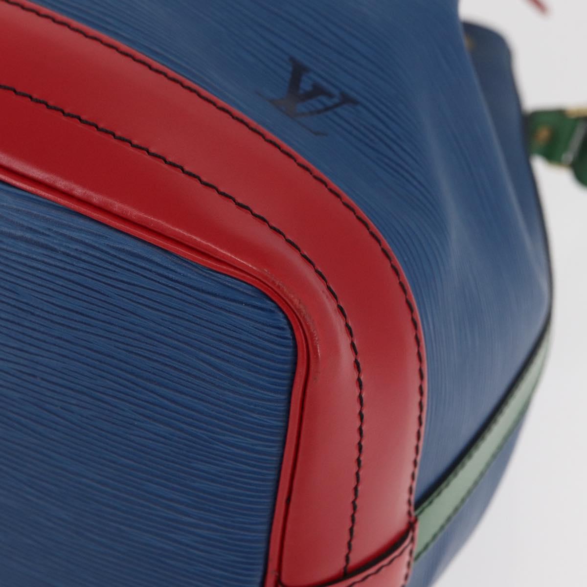 LOUIS VUITTON Epi Tricolor Noe Shoulder Bag Blue Red Green M44082 LV Auth BAZ411
