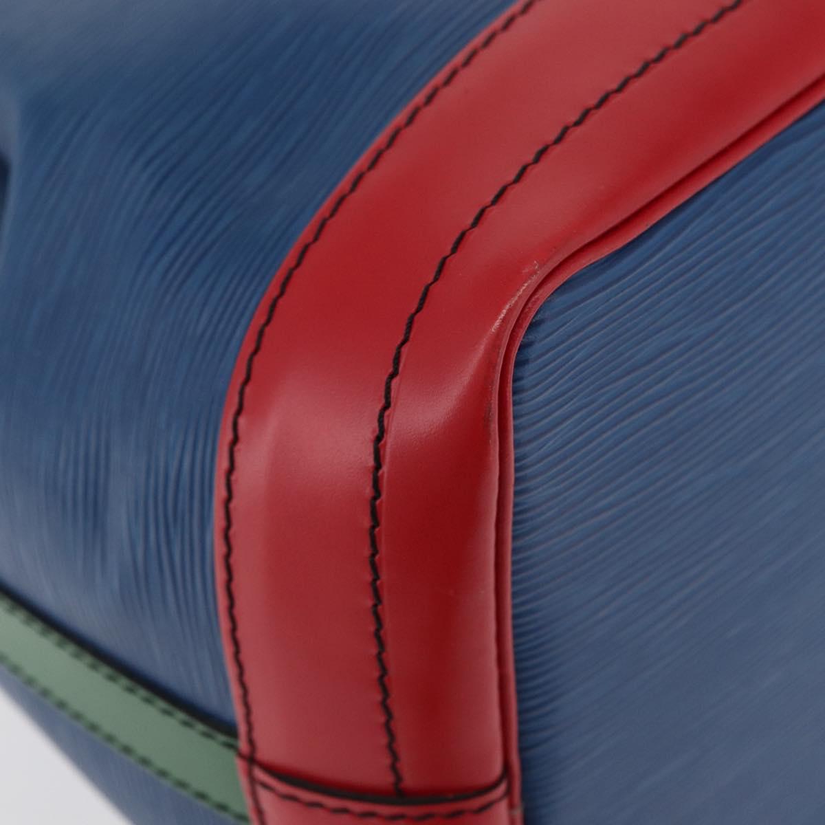 LOUIS VUITTON Epi Tricolor Noe Shoulder Bag Blue Red Green M44082 LV Auth BAZ411