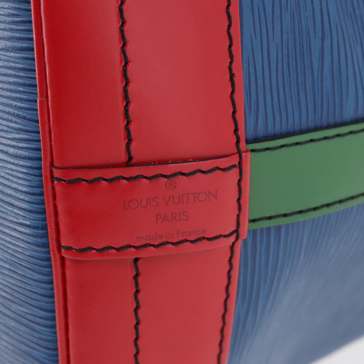 LOUIS VUITTON Epi Tricolor Noe Shoulder Bag Blue Red Green M44082 LV Auth BAZ411