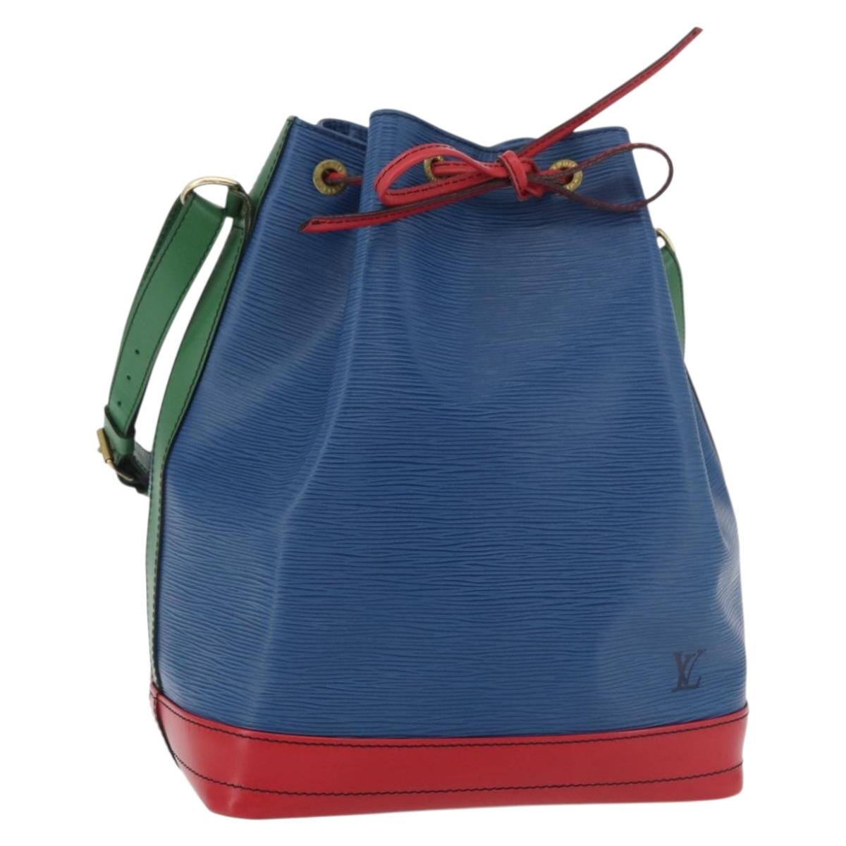 LOUIS VUITTON Epi Tricolor Noe Shoulder Bag Blue Red Green M44082 LV Auth BAZ411