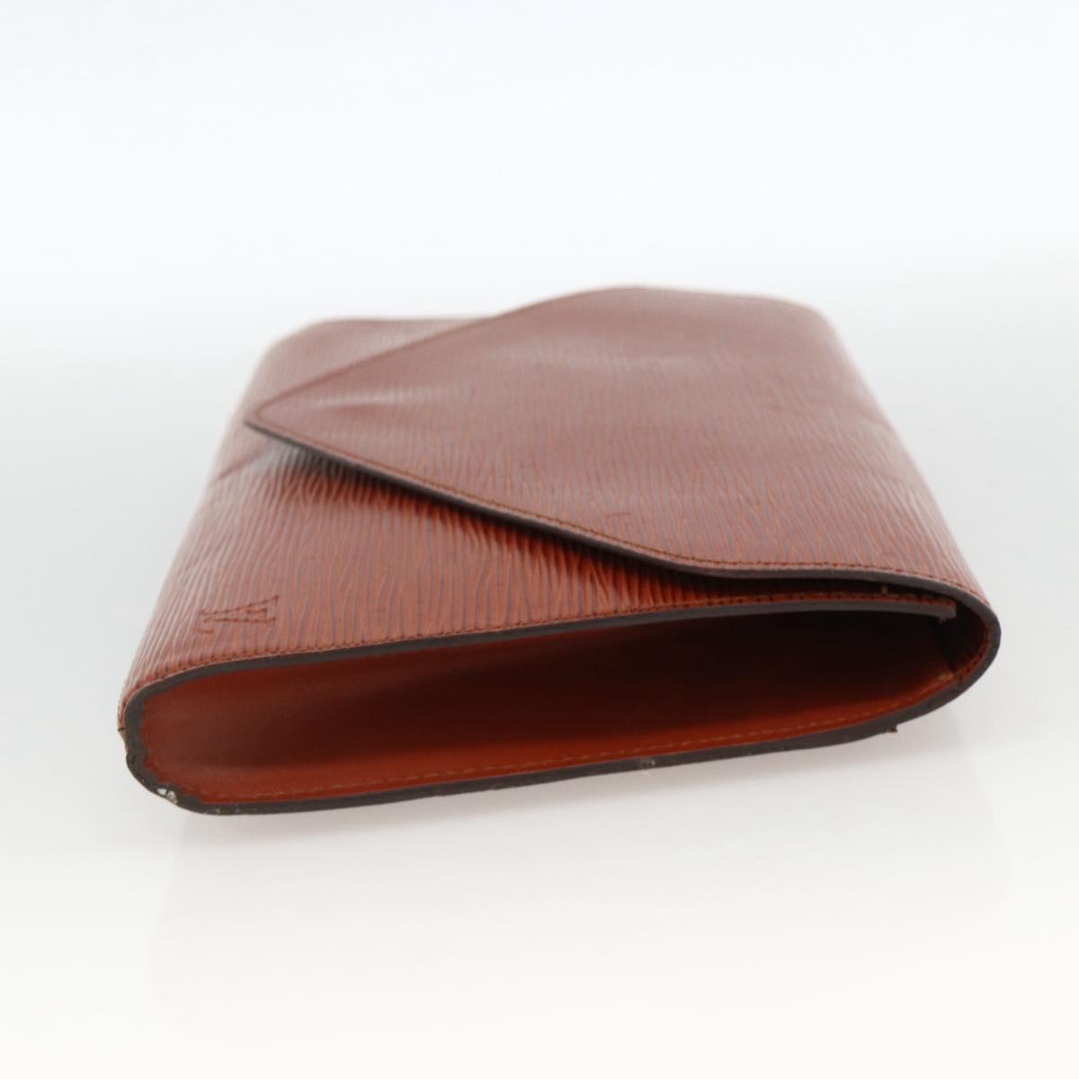 LOUIS VUITTON Epi Art Deco Clutch Bag Brown M52633 LV Auth BAZ420