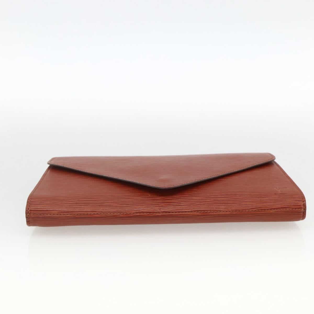 LOUIS VUITTON Epi Art Deco Clutch Bag Brown M52633 LV Auth BAZ420
