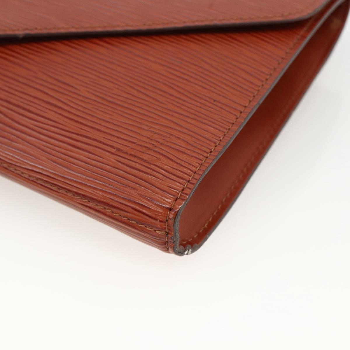 LOUIS VUITTON Epi Art Deco Clutch Bag Brown M52633 LV Auth BAZ420