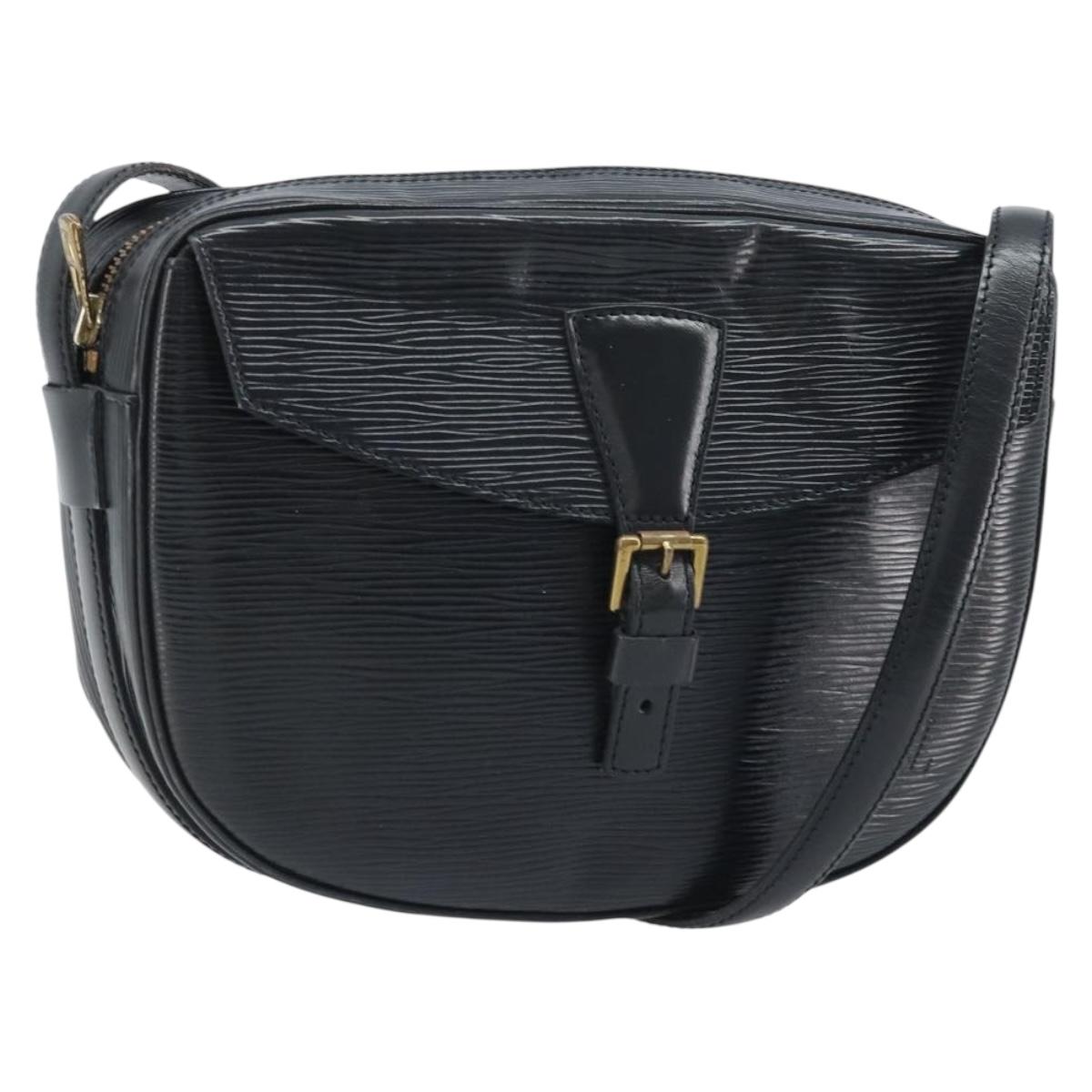 LOUIS VUITTON Epi Jeune Fille MM Shoulder Bag Black M52152 LV Auth BAZ421A