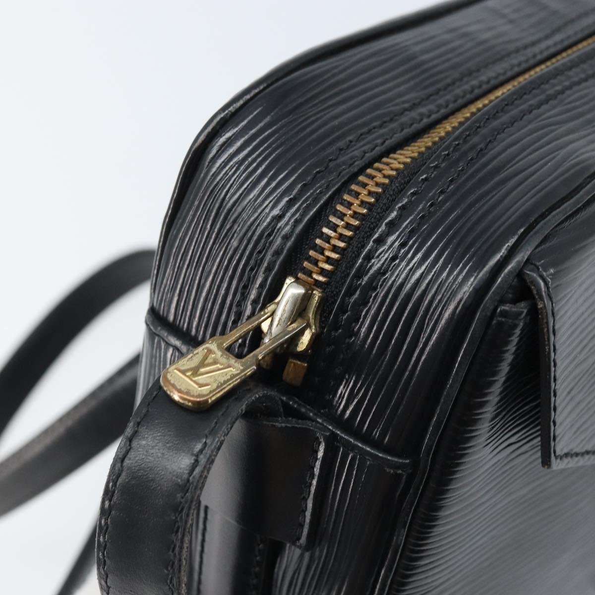 LOUIS VUITTON Epi Jeune Fille MM Shoulder Bag Black M52152 LV Auth BAZ421A