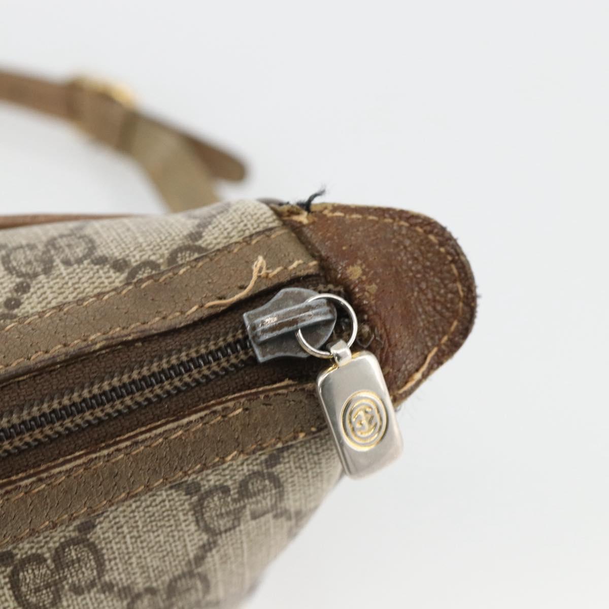 GUCCI GG Supreme Web Sherry Line Bag PVC Beige Gold 89 02 032 Auth BAZ440
