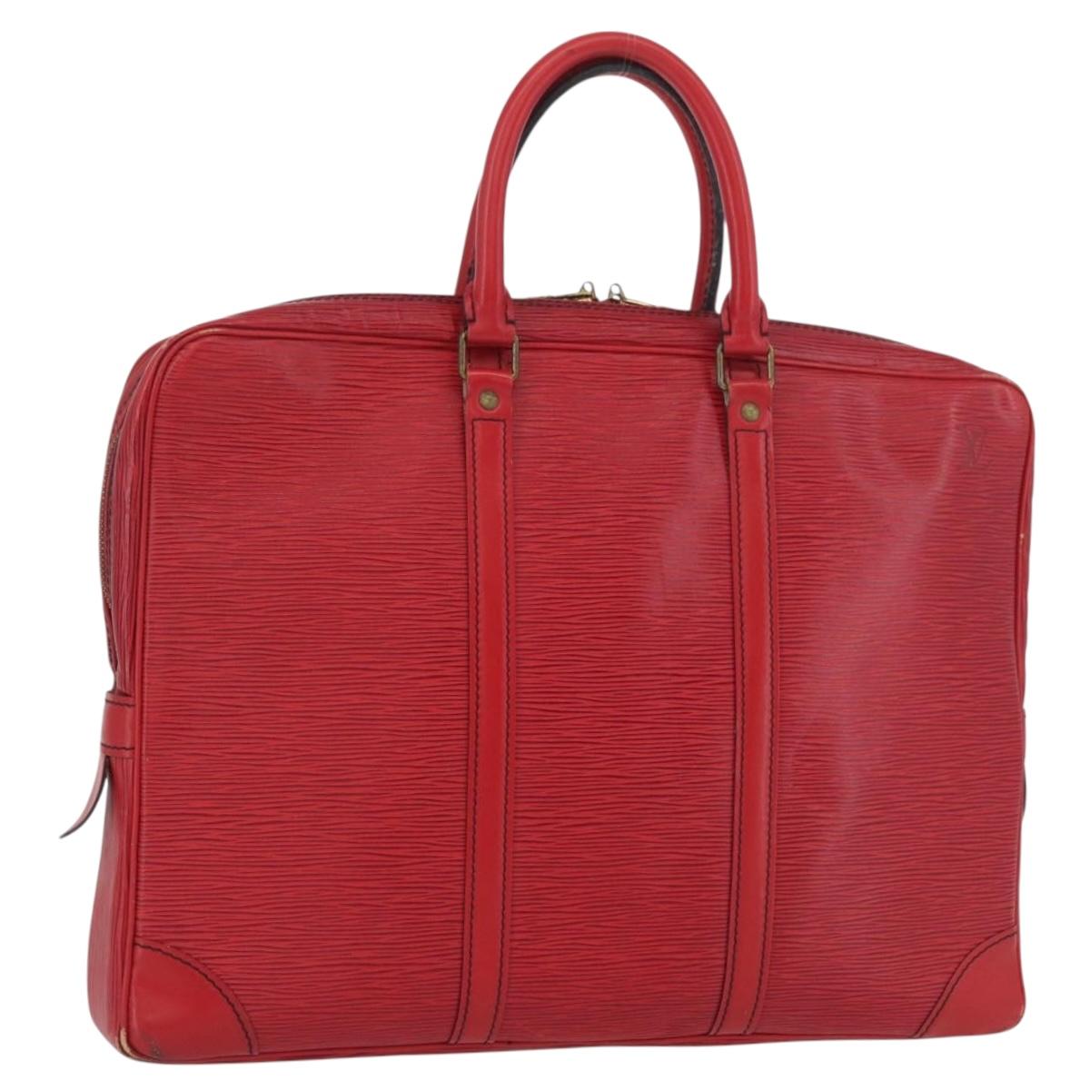LOUIS VUITTON Epi Porte Documents Voyage Business Bag Red M54477 LV Auth BAZ449