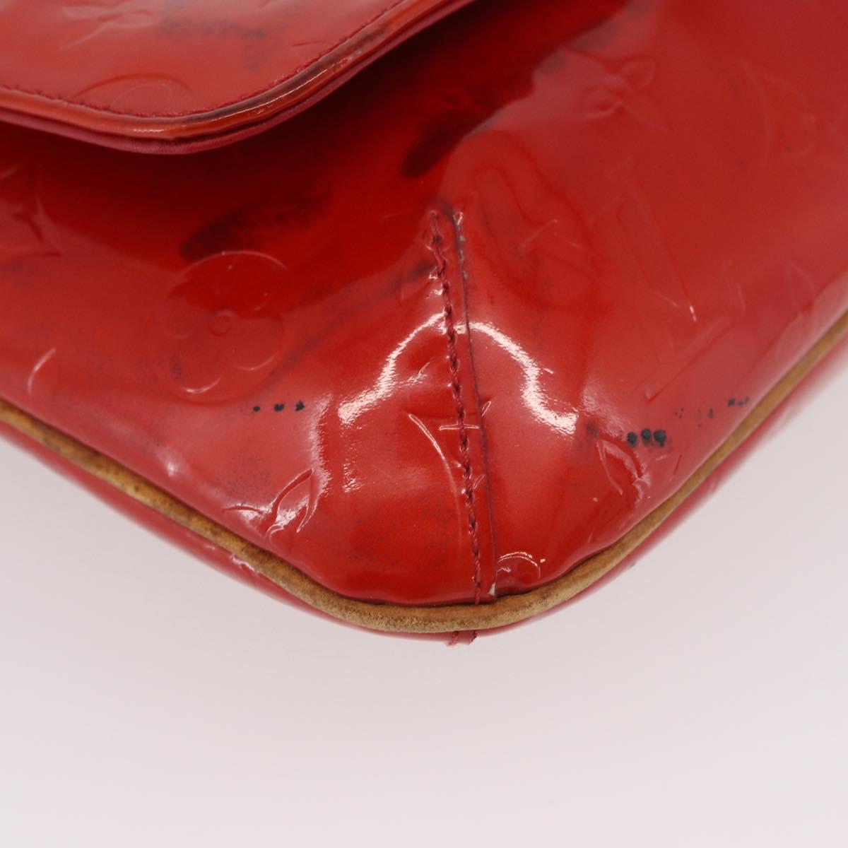 LOUIS VUITTON Monogram Vernis Thompson Street Bag Red M91094 Auth BAZ450
