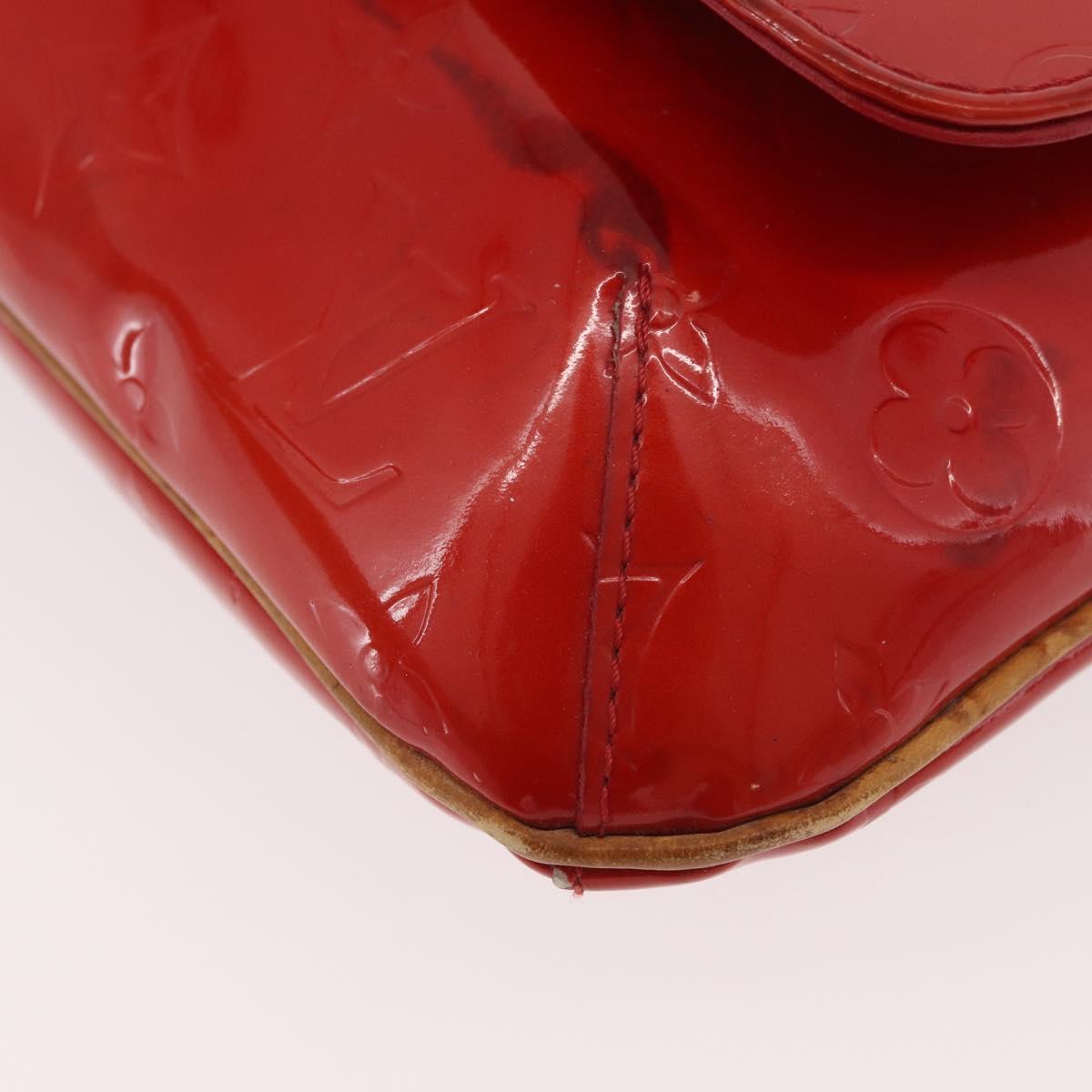 LOUIS VUITTON Monogram Vernis Thompson Street Bag Red M91094 Auth BAZ450