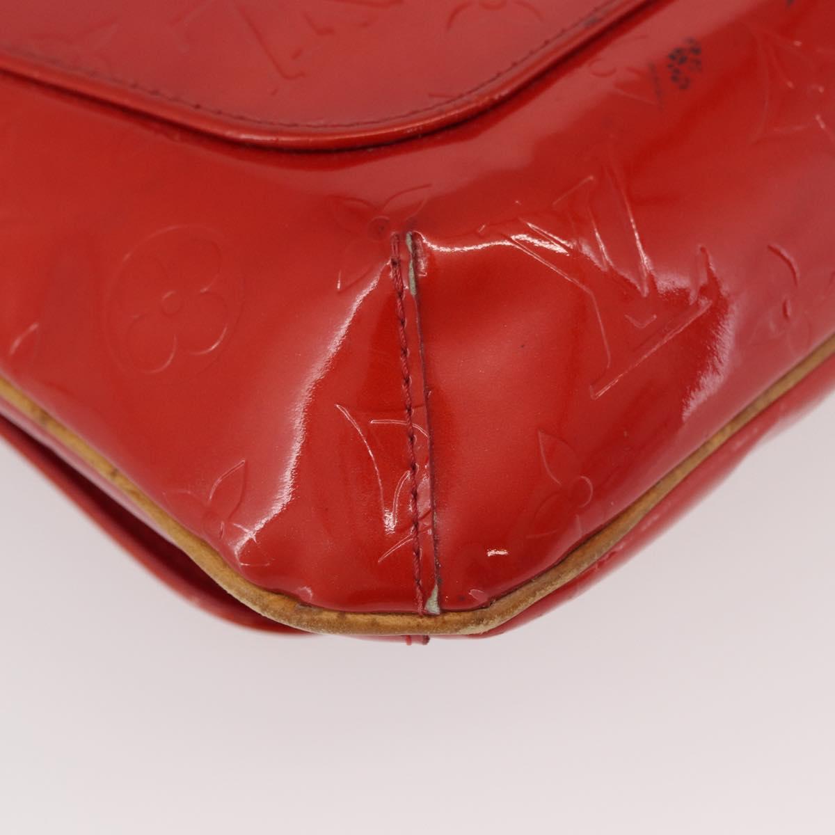 LOUIS VUITTON Monogram Vernis Thompson Street Bag Red M91094 Auth BAZ450