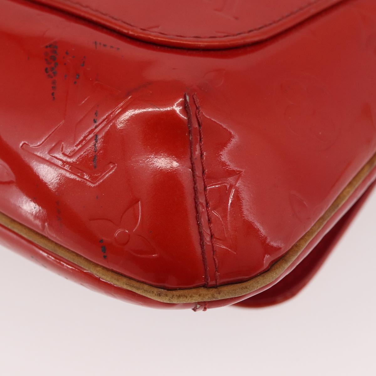 LOUIS VUITTON Monogram Vernis Thompson Street Bag Red M91094 Auth BAZ450