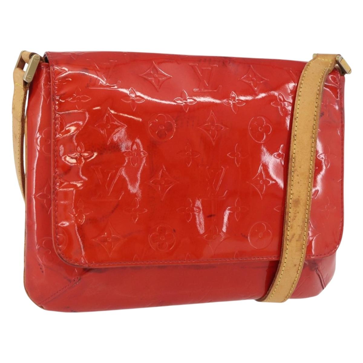 LOUIS VUITTON Monogram Vernis Thompson Street Bag Red M91094 Auth BAZ450