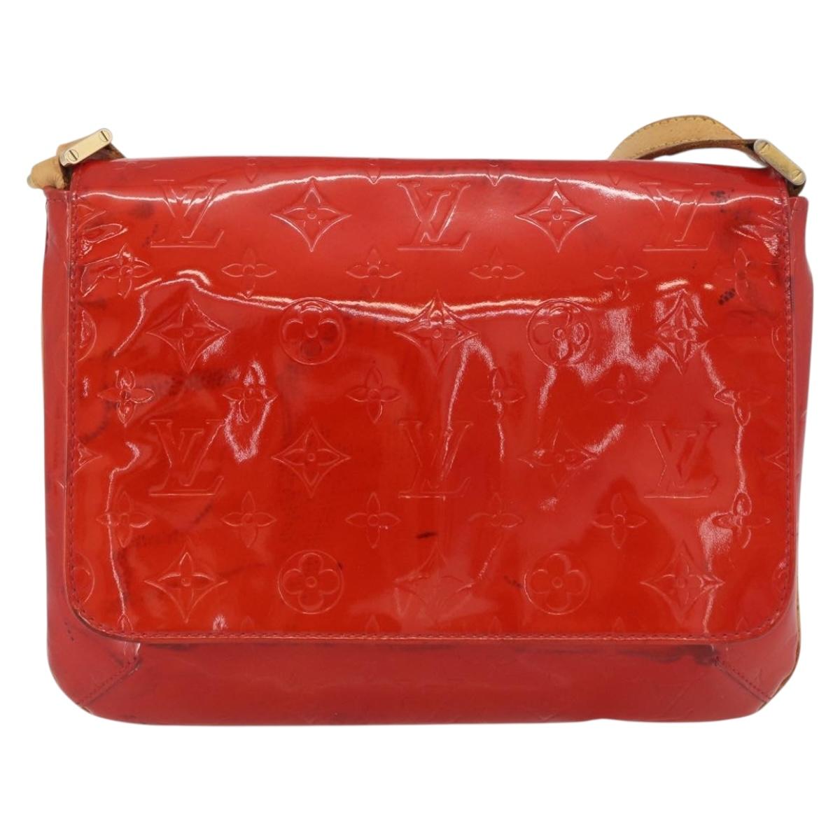 LOUIS VUITTON Monogram Vernis Thompson Street Bag Red M91094 Auth BAZ450