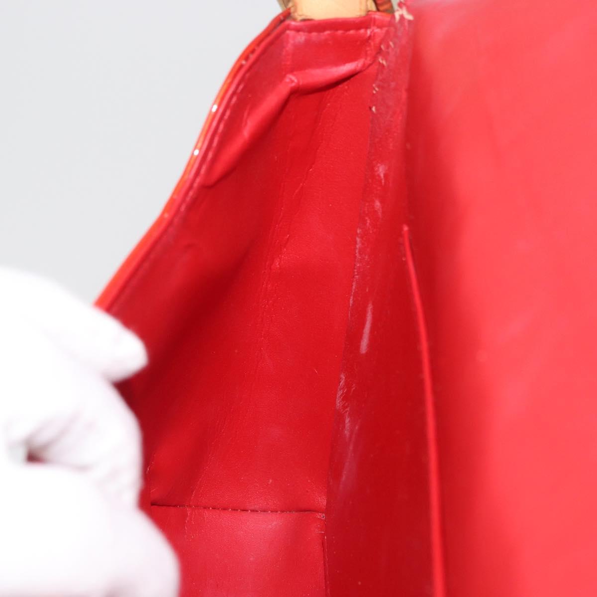 LOUIS VUITTON Monogram Vernis Thompson Street Bag Red M91094 Auth BAZ450