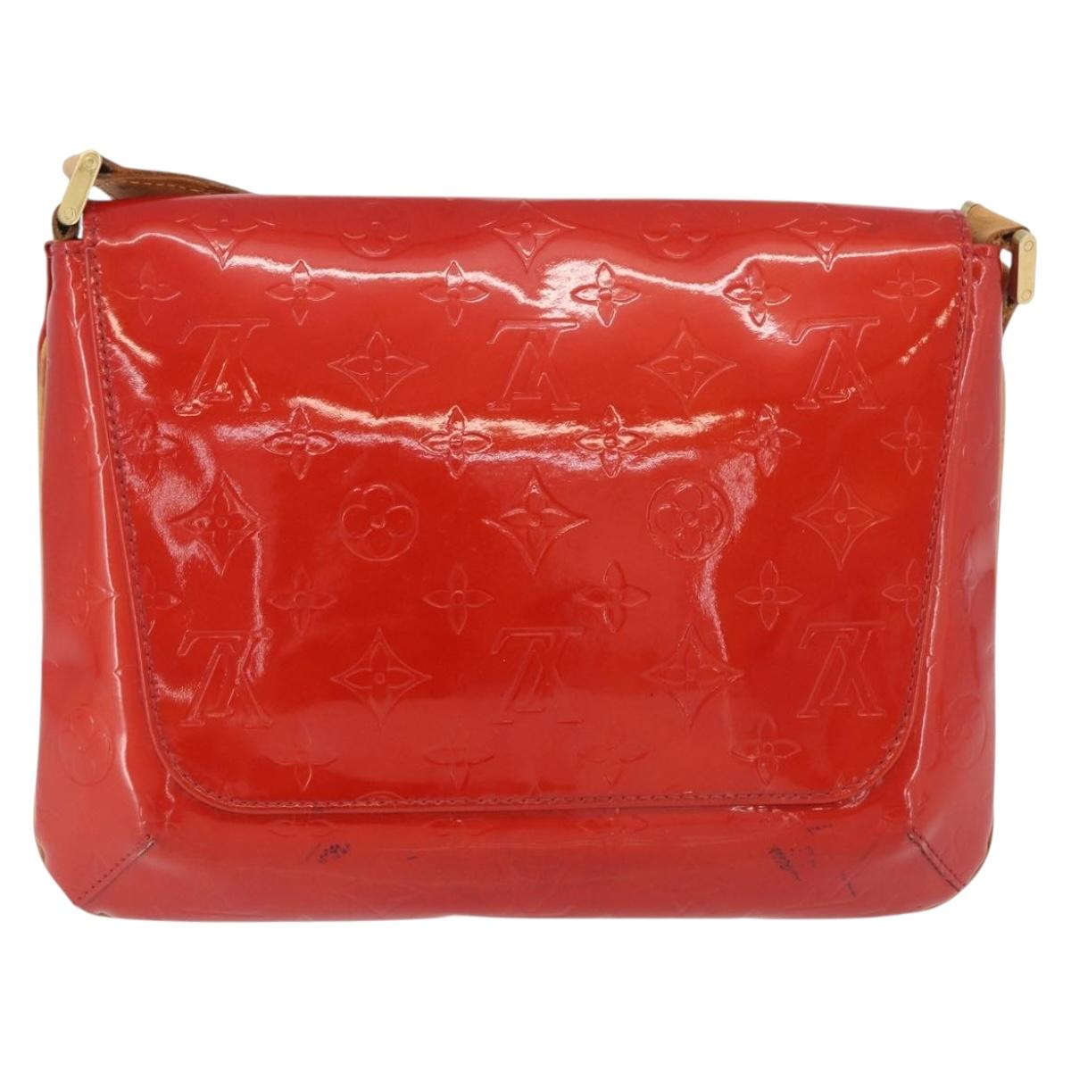 LOUIS VUITTON Monogram Vernis Thompson Street Bag Red M91094 Auth BAZ450