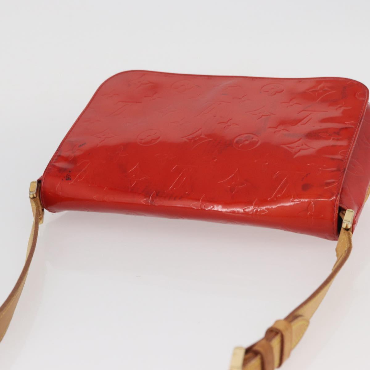 LOUIS VUITTON Monogram Vernis Thompson Street Bag Red M91094 Auth BAZ450