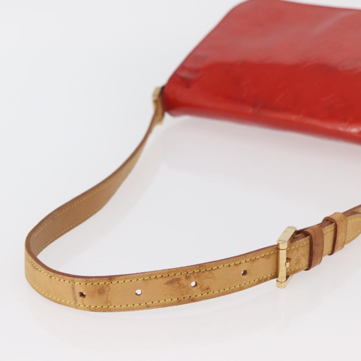 LOUIS VUITTON Monogram Vernis Thompson Street Bag Red M91094 Auth BAZ450