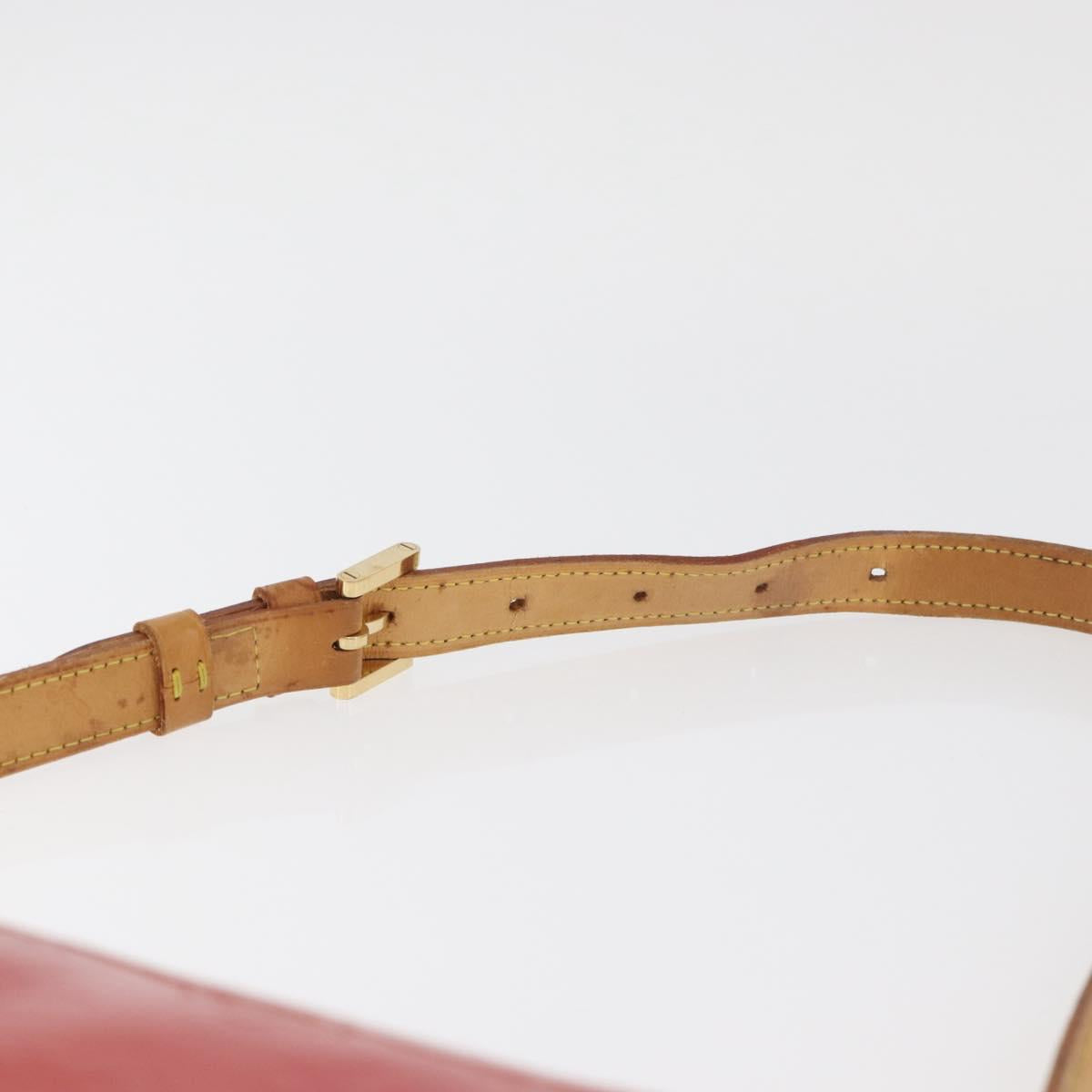 LOUIS VUITTON Monogram Vernis Thompson Street Bag Red M91094 Auth BAZ450