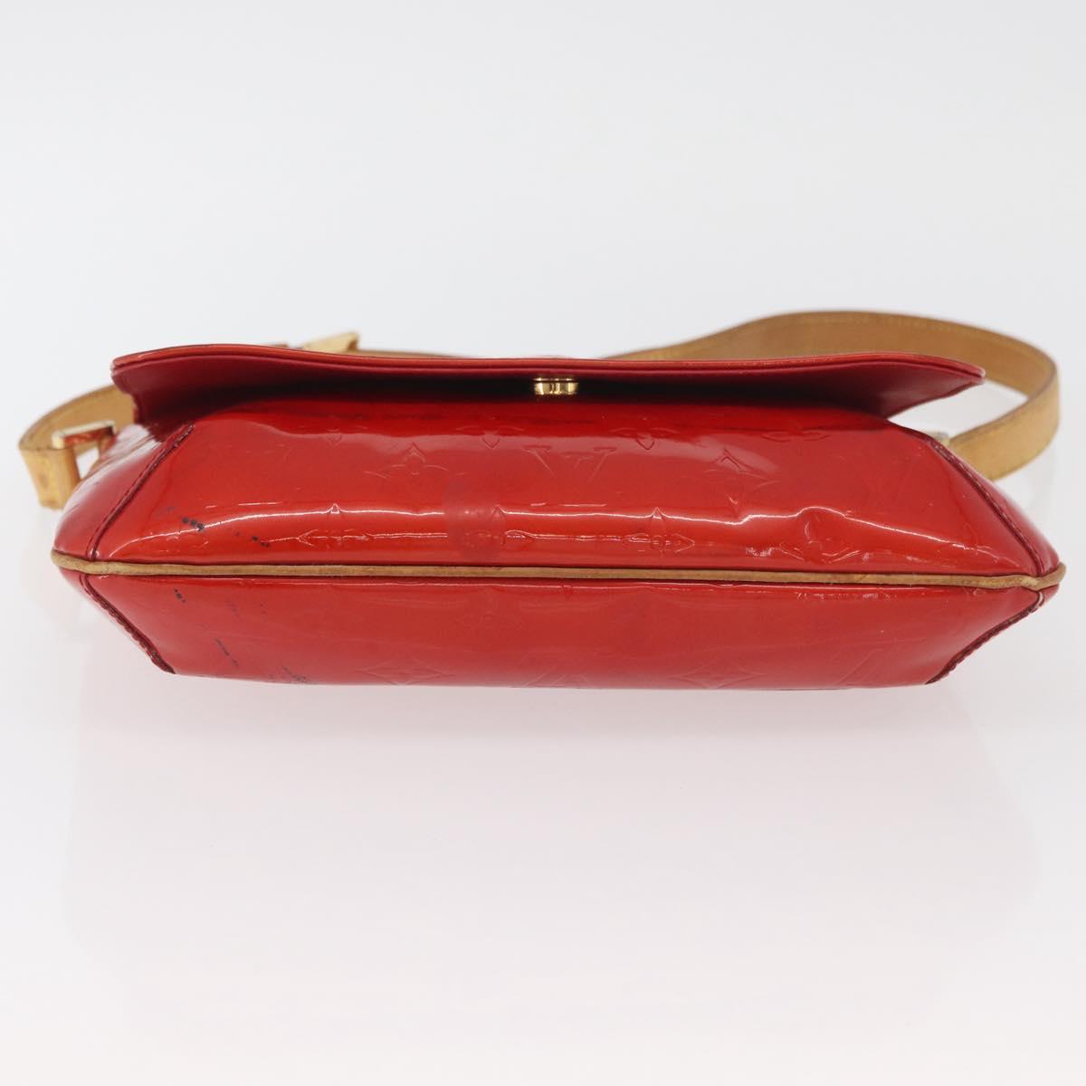LOUIS VUITTON Monogram Vernis Thompson Street Bag Red M91094 Auth BAZ450