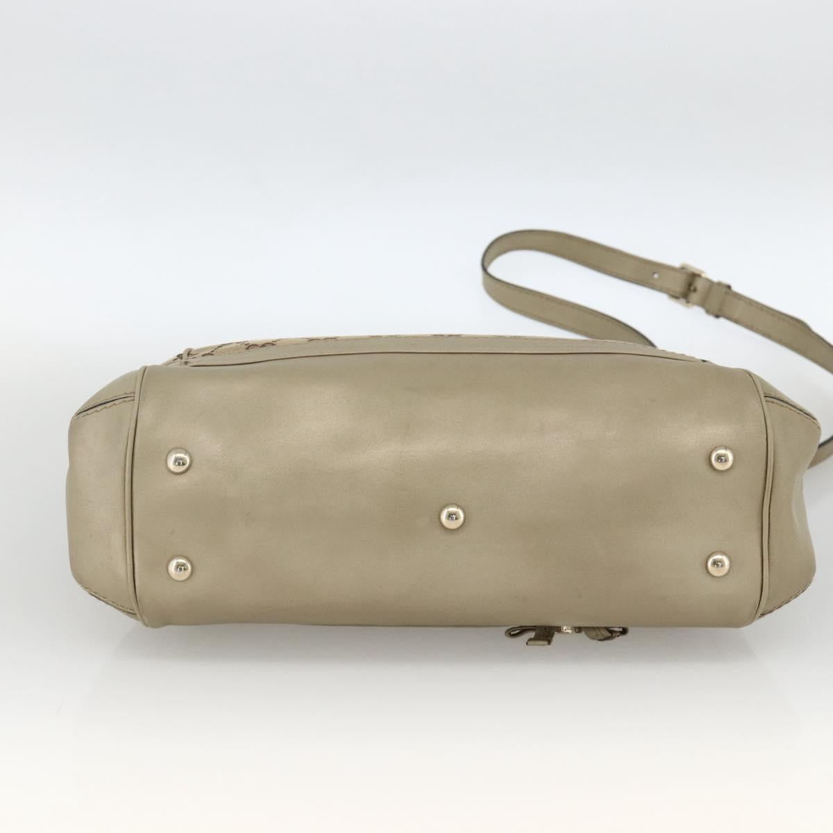 GUCCI GG Canvas Pretty Hand Bag 2way Beige Gold 269894 Auth BAZ454