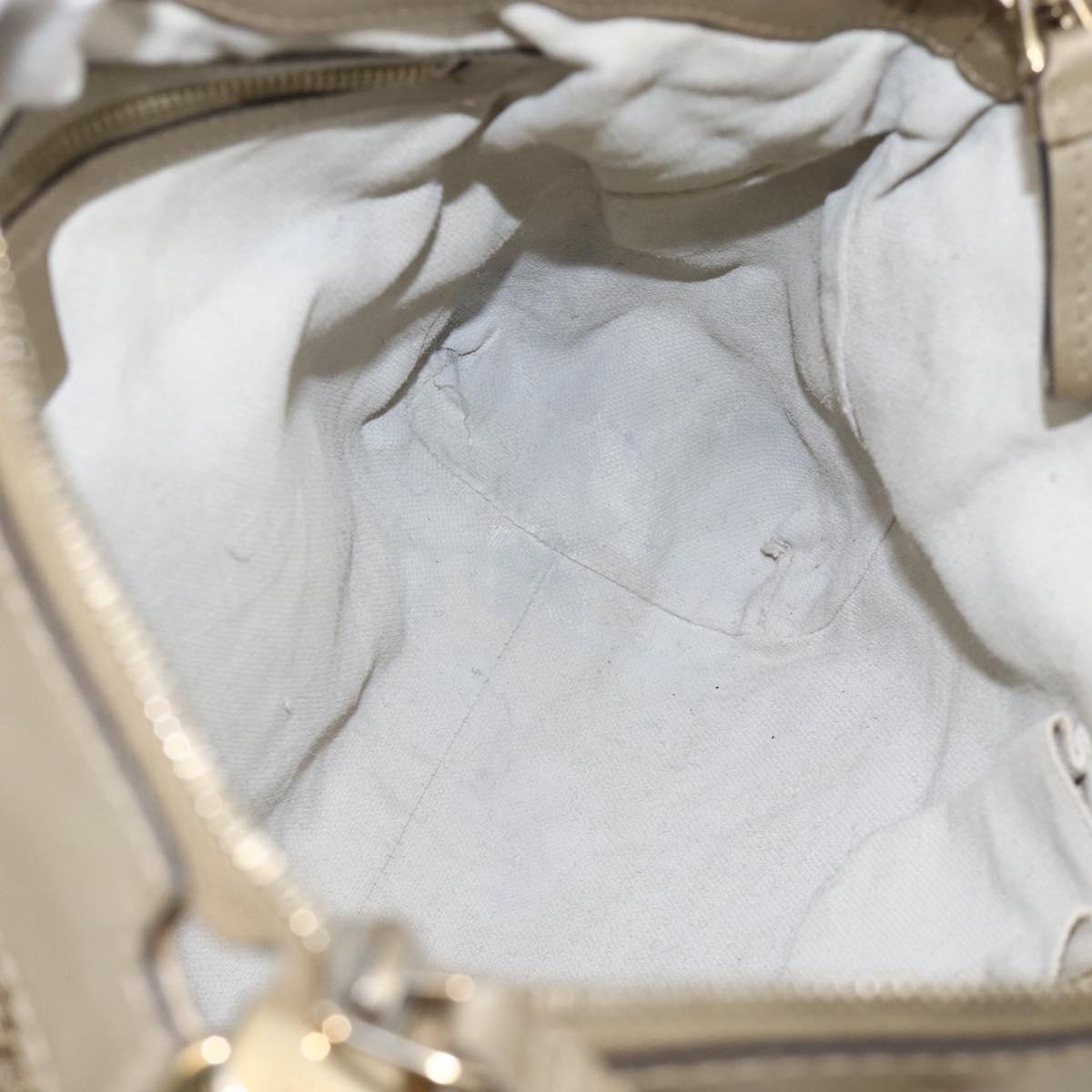 GUCCI GG Canvas Pretty Hand Bag 2way Beige Gold 269894 Auth BAZ454