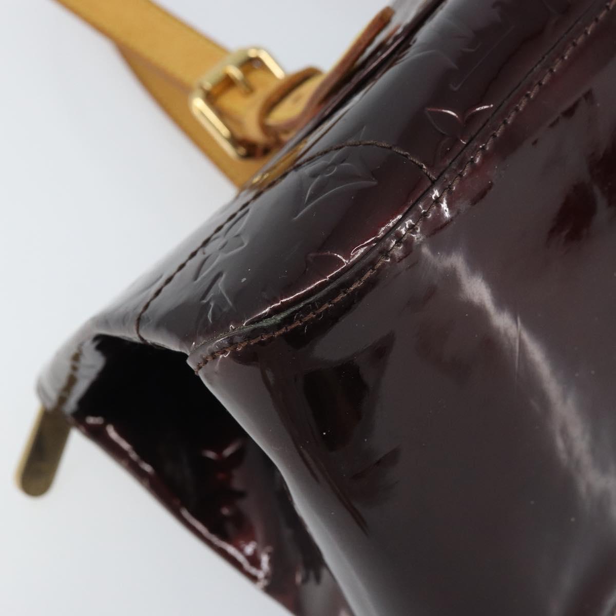 LOUIS VUITTON Monogram Vernis Rosewood Avenue Bag Amarante M93510 Auth BAZ457