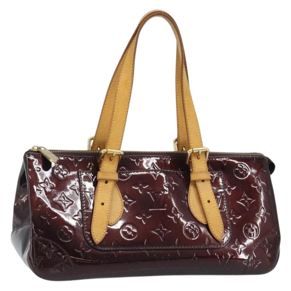 LOUIS VUITTON Monogram Vernis Rosewood Avenue Bag Amarante M93510 Auth BAZ457