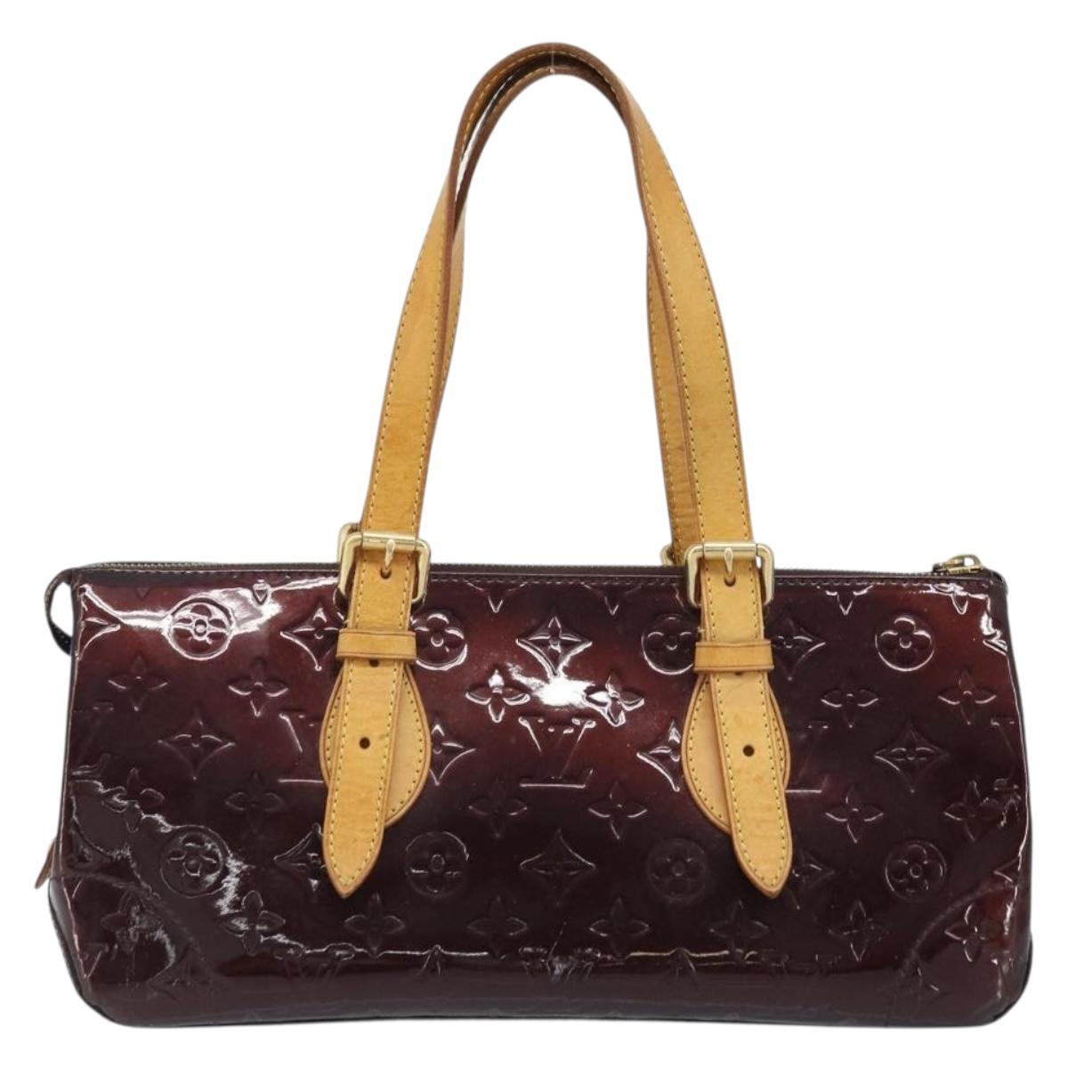 LOUIS VUITTON Monogram Vernis Rosewood Avenue Bag Amarante M93510 Auth BAZ457