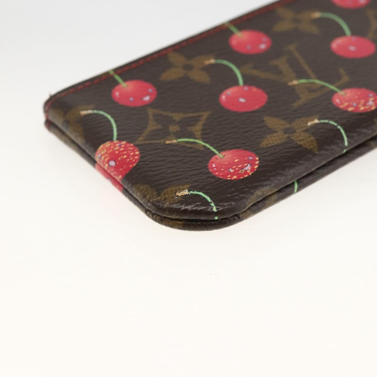 LOUIS VUITTON Monogram Cherry Pochette Cles Coin Purse M95042 LV Auth BAZ469A