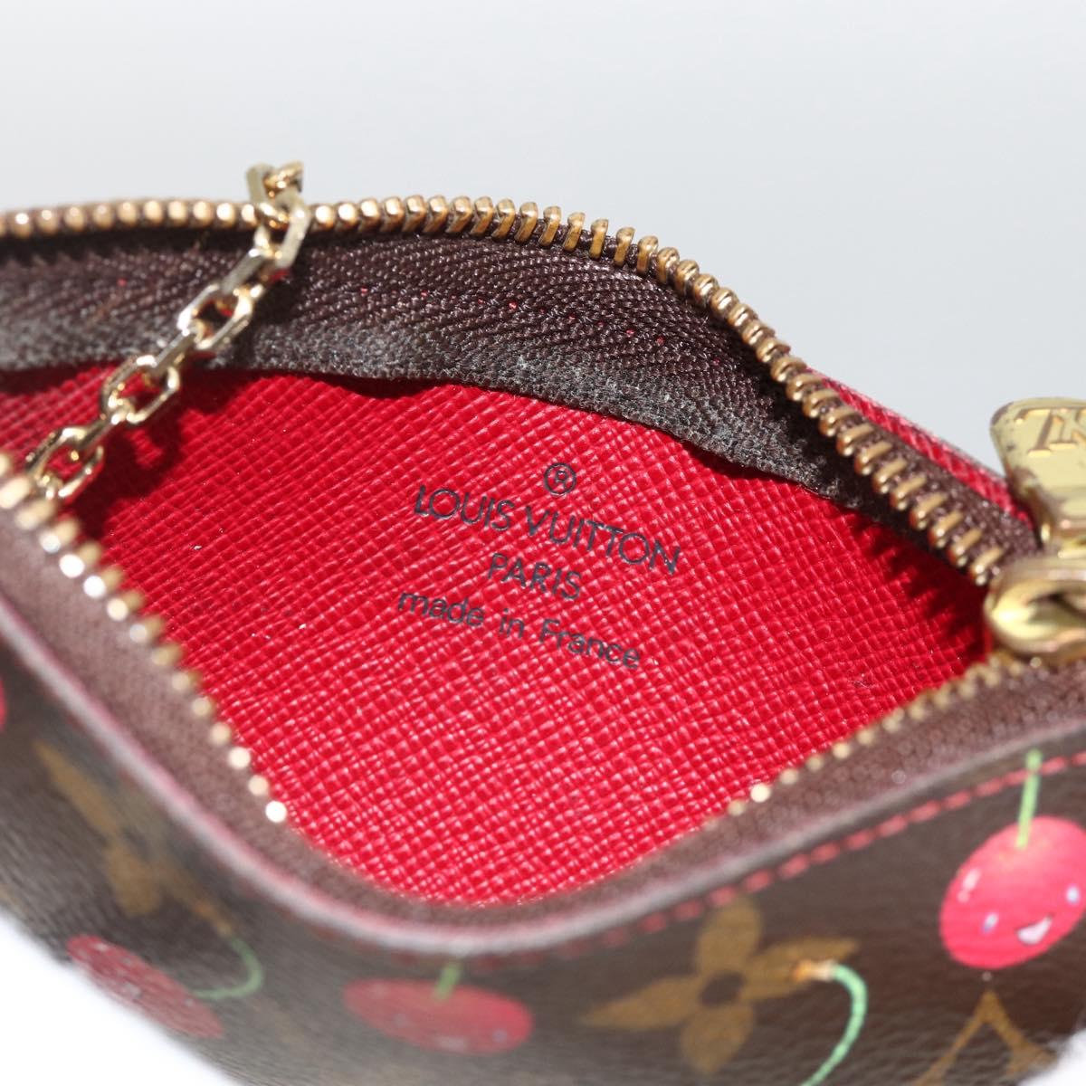 LOUIS VUITTON Monogram Cherry Pochette Cles Coin Purse M95042 LV Auth BAZ469A