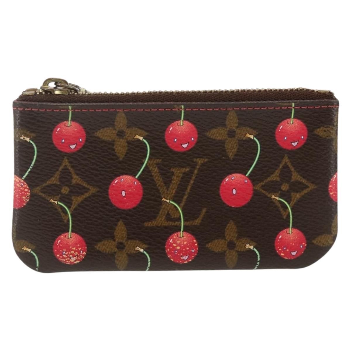 LOUIS VUITTON Monogram Cherry Pochette Cles Coin Purse M95042 LV Auth BAZ469A