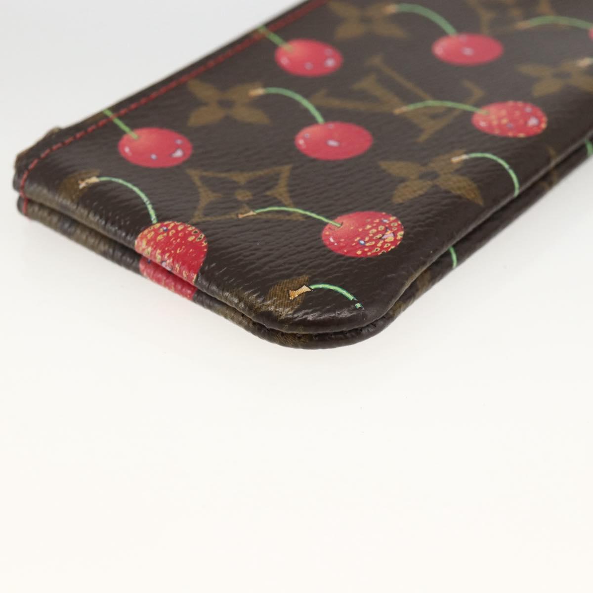 LOUIS VUITTON Monogram Cherry Pochette Cles Coin Purse M95042 LV Auth BAZ469A