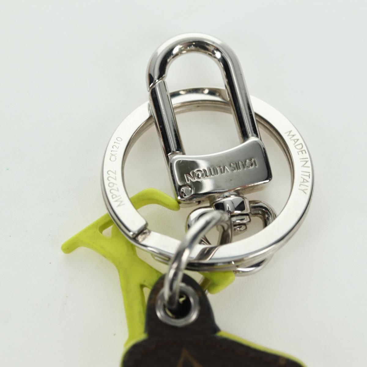 LOUIS VUITTON Monogram Porte Cles LV Scarecrow Charm Yellow MP2922 Auth BAZ470M