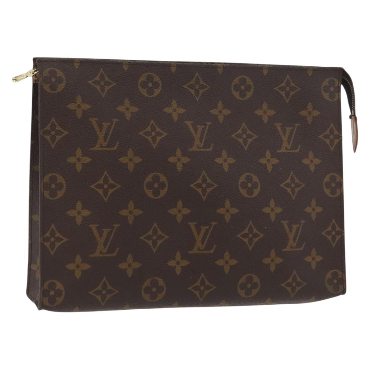 LOUIS VUITTON Monogram Poche Toilette 26 Pouch M47542 LV Auth BAZ491