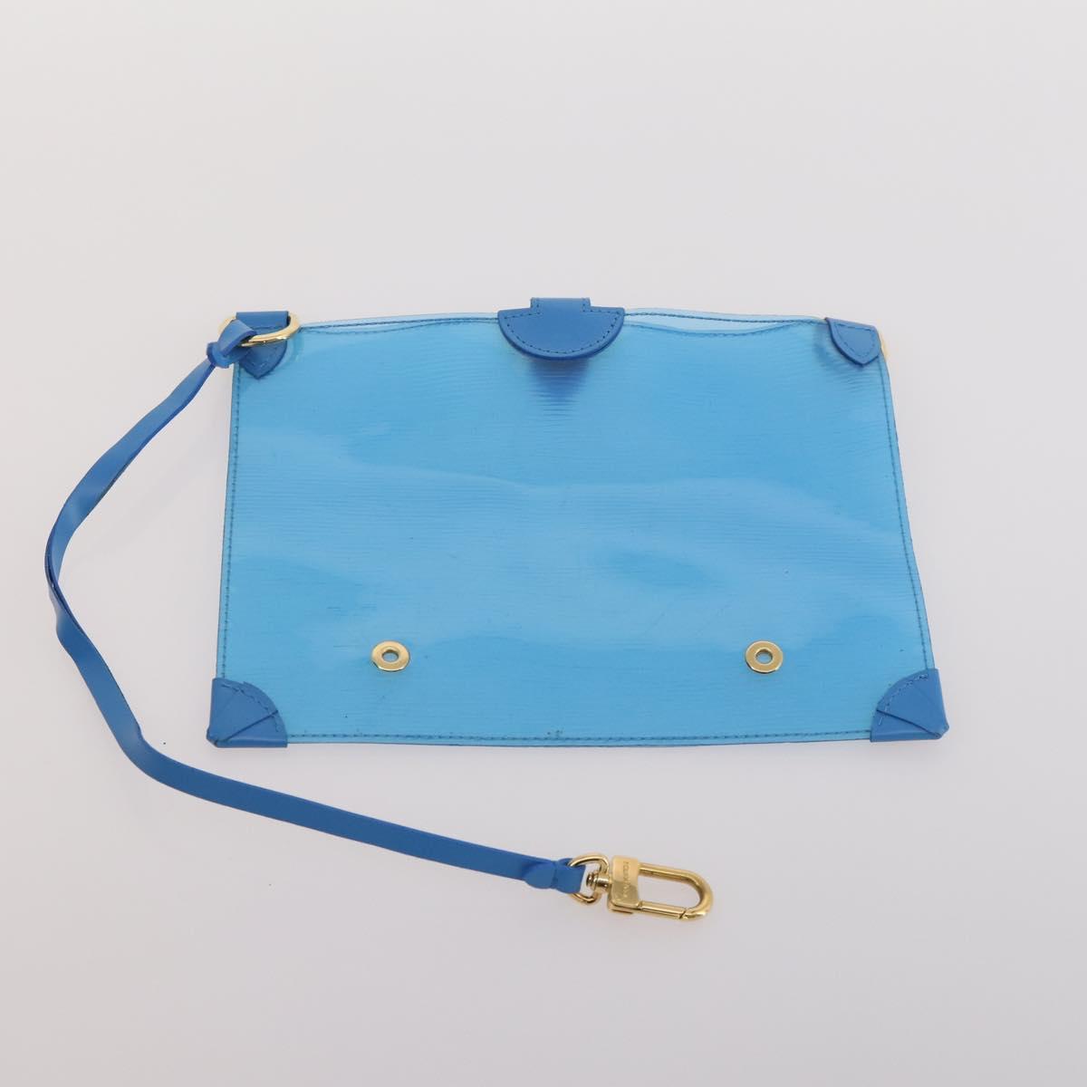 LOUIS VUITTON Epi Platine Lagoon Bay Hand Bag Blue M92470 LV Auth BAZ493