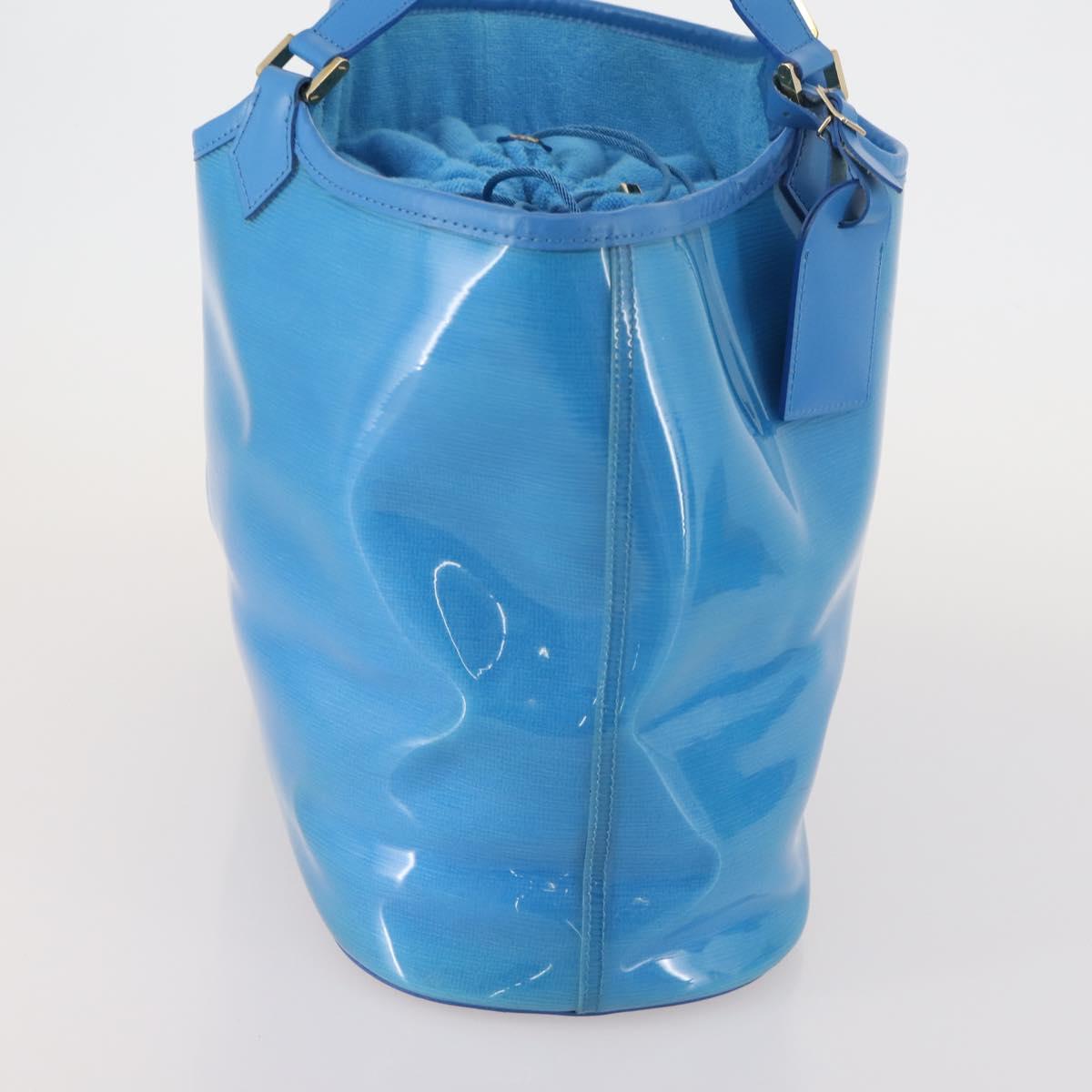 LOUIS VUITTON Epi Platine Lagoon Bay Hand Bag Blue M92470 LV Auth BAZ493