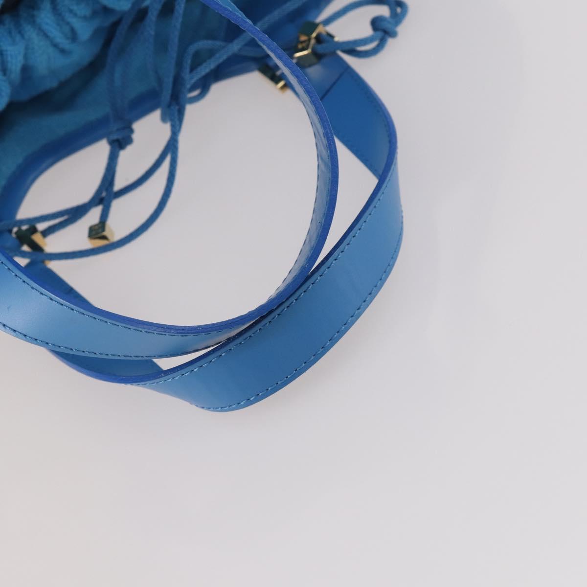 LOUIS VUITTON Epi Platine Lagoon Bay Hand Bag Blue M92470 LV Auth BAZ493