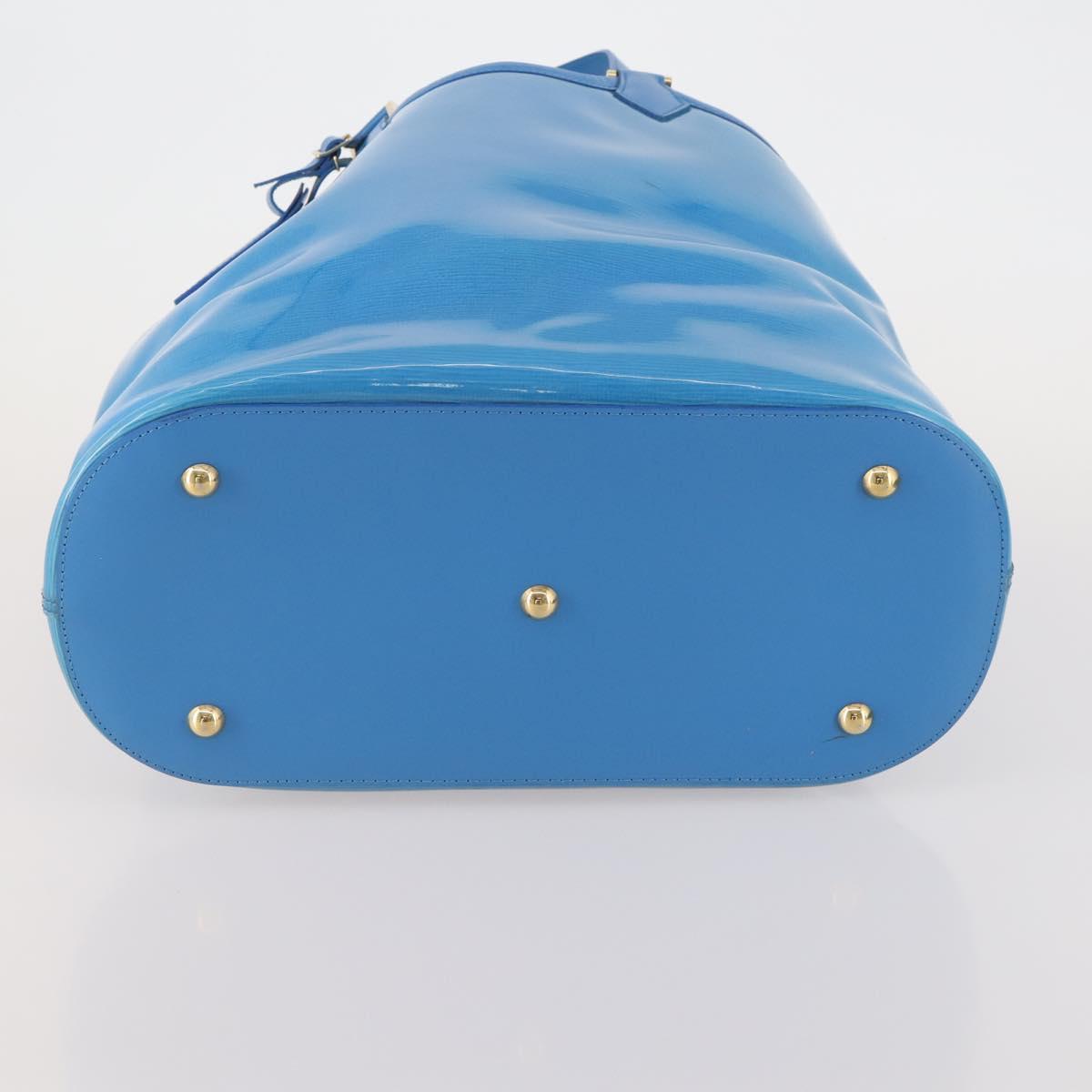 LOUIS VUITTON Epi Platine Lagoon Bay Hand Bag Blue M92470 LV Auth BAZ493