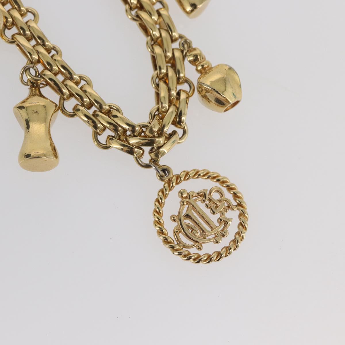 Christian Dior Necklace metal Gold Tone Auth BAZ515V